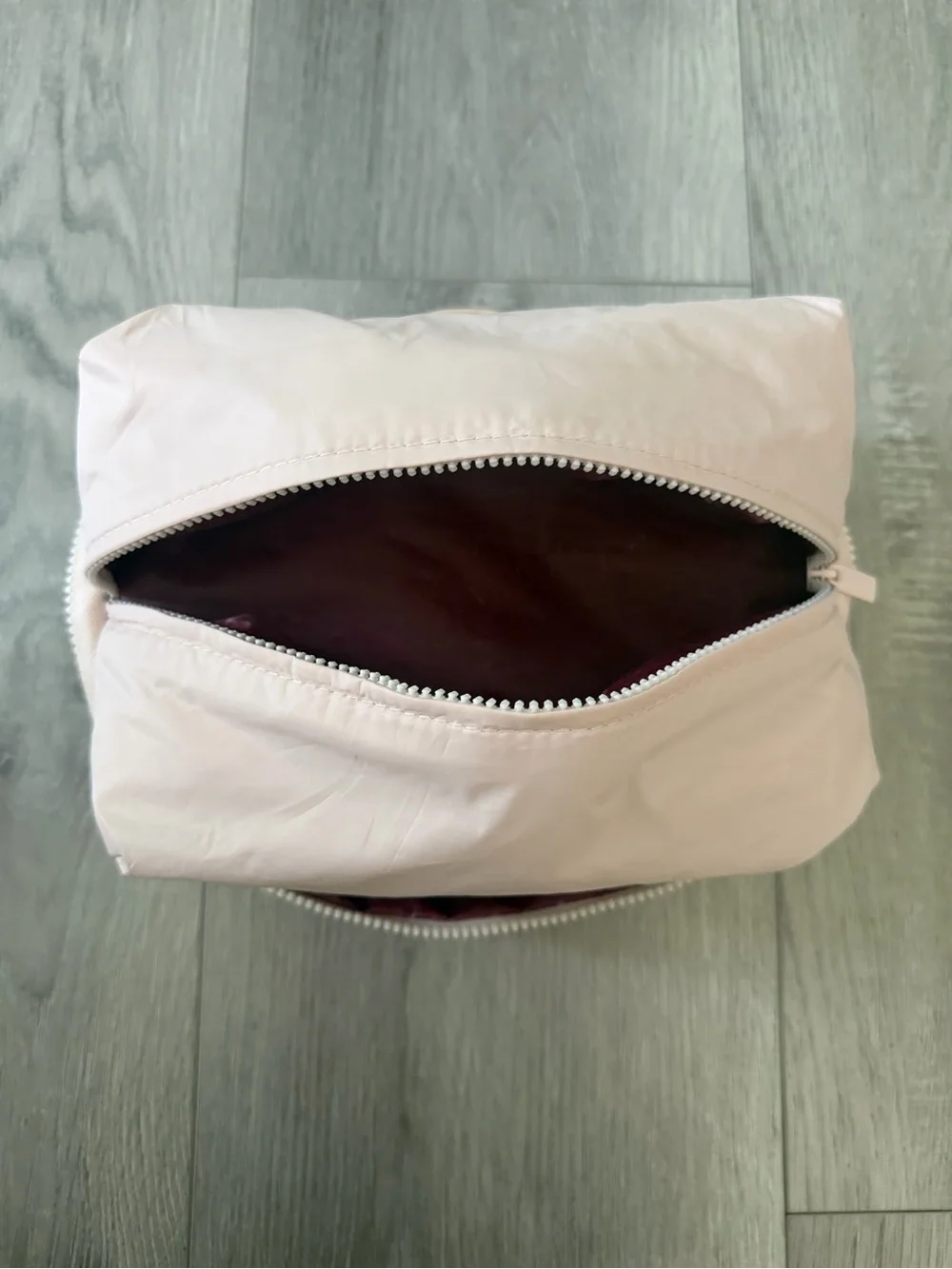 Rare Beauty Puff Toiletry Bag Blush Pink Cosmetic Case